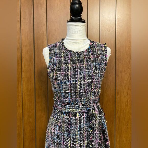 Cinq à Sept Rochelle Belted Tweed Minidress size 8 - Picture 7 of 14